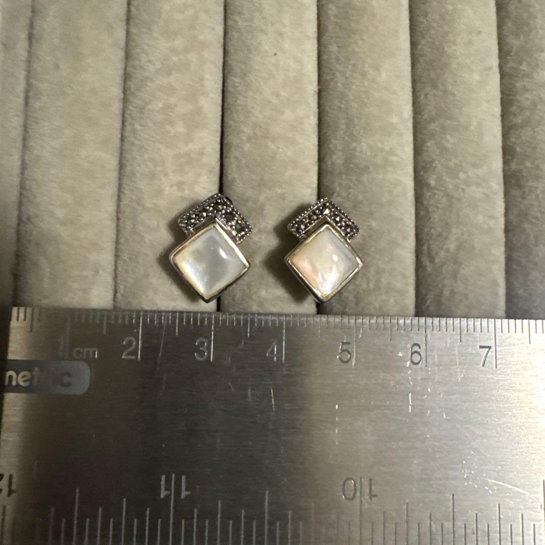 silver925マザーオブパール マルカジット　イヤリング — image 2