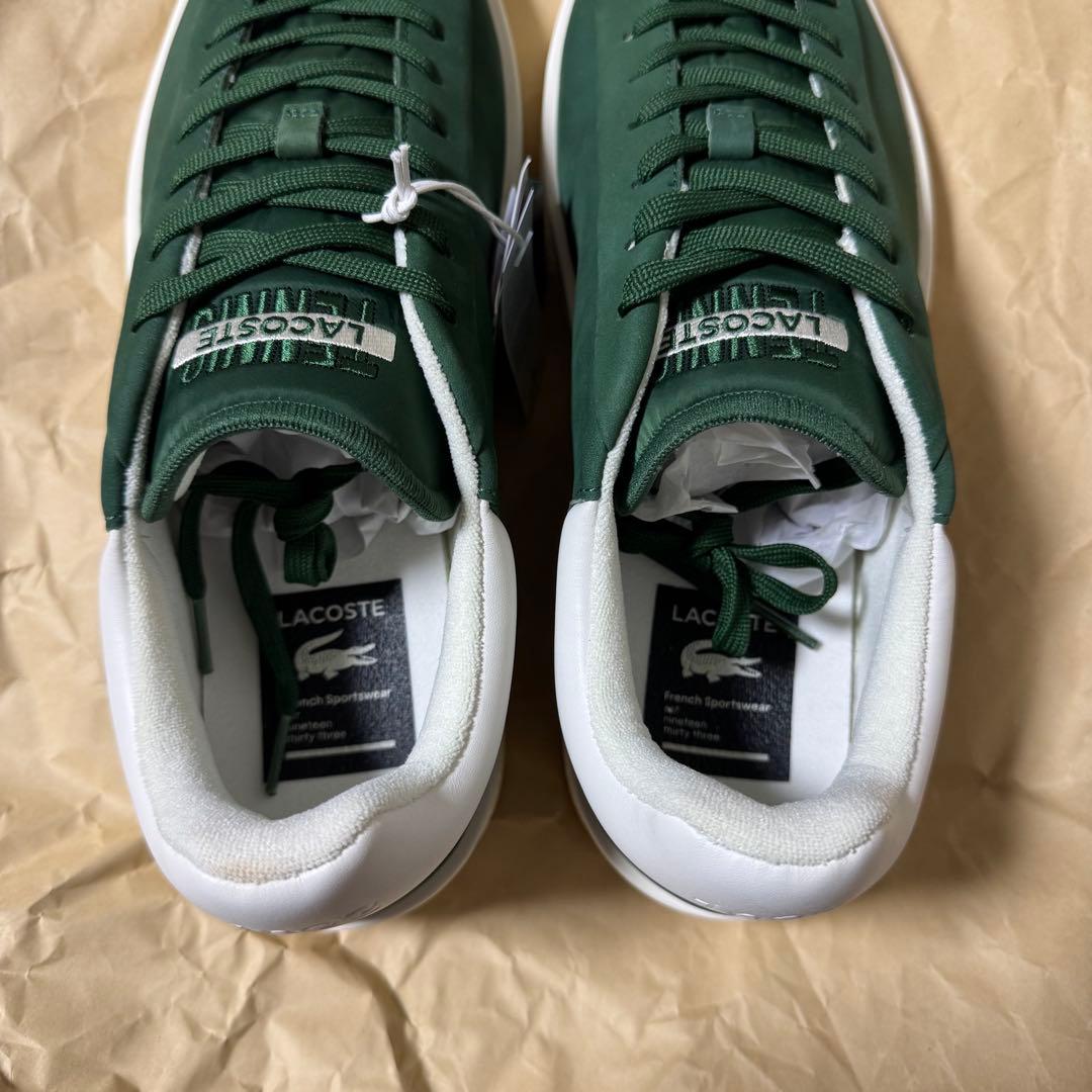 【新品】LACOSTE スニーカー グリーン ホワイト — image 3