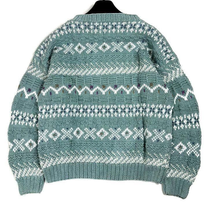 L.L.Bean 総柄 ノルディック コットンニット L ゆるだぼ ビンテージ — image 3