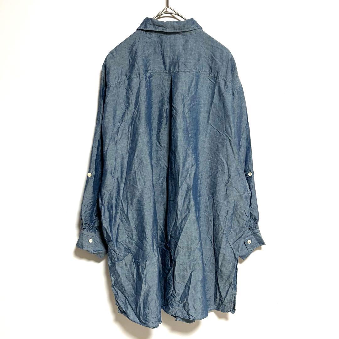 INED イネド　ブルー デニム　長袖シャツ トップス　15 — image 2