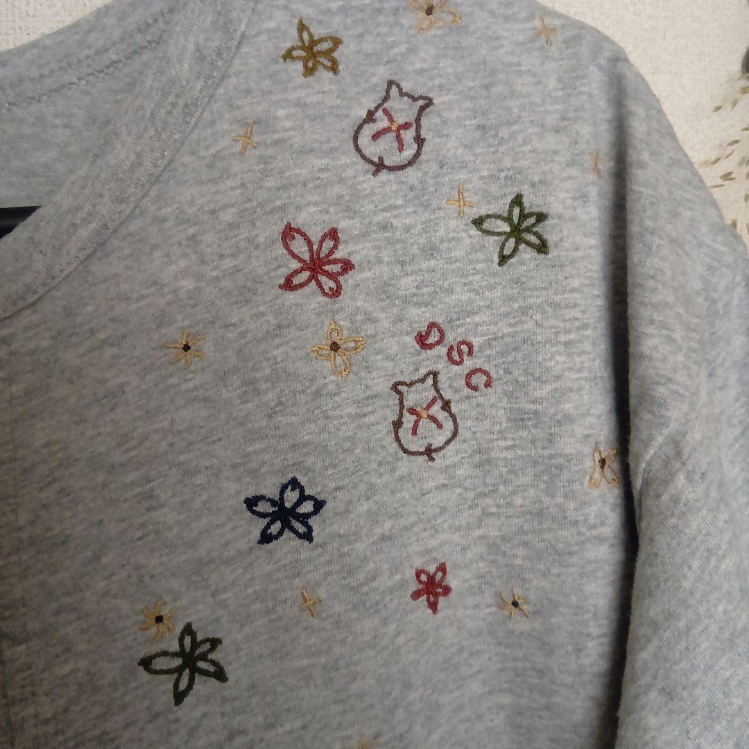 ④ドラッグストアーズ　半袖チュニックＴシャツ　切り替えと刺繍が素敵 — image 3