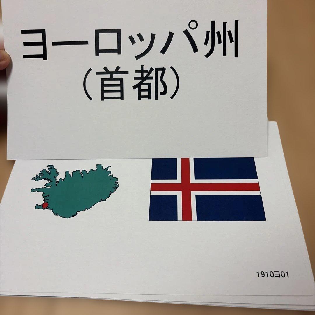 七田（しちだ）式　国旗　フラッシュカード　98枚セット — image 3
