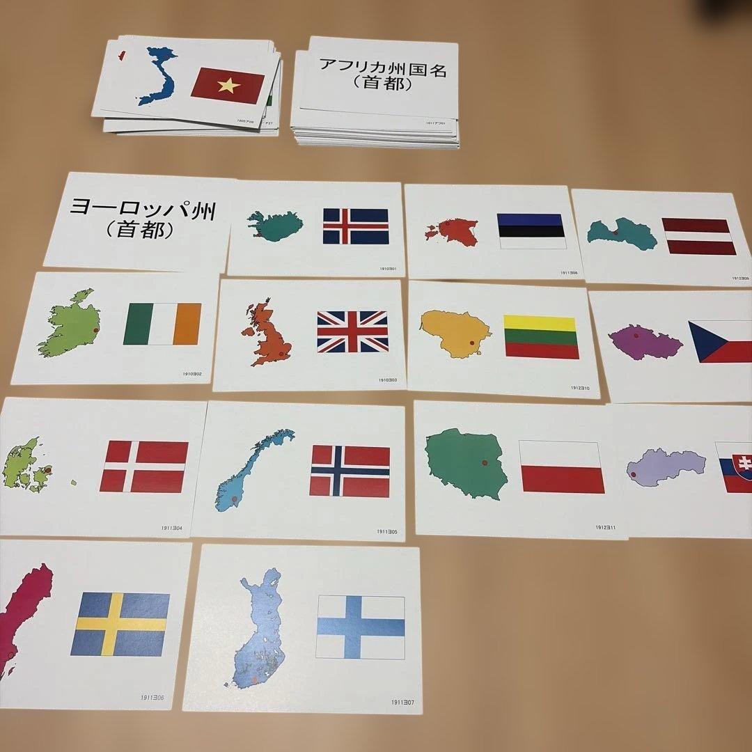 七田（しちだ）式　国旗　フラッシュカード　98枚セット — image 5