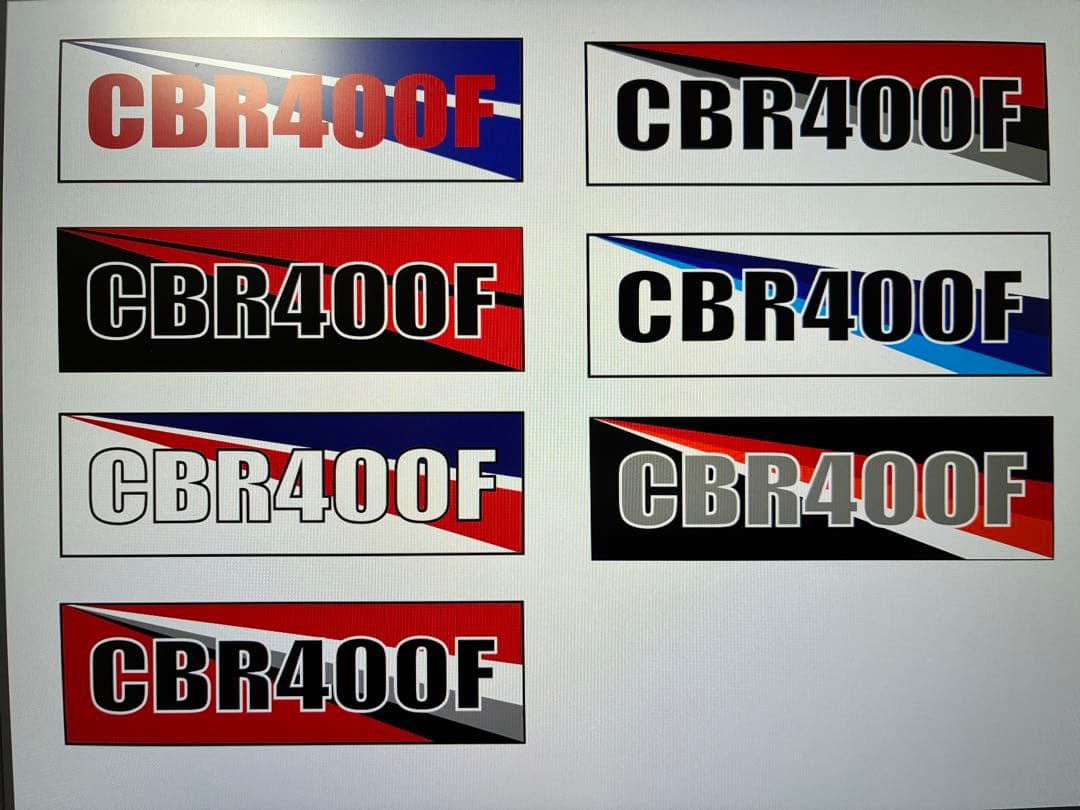 cbr400f ③オリジナルステッカー！ 【お好きなサイズ】 【色変更、無料】 — image 2