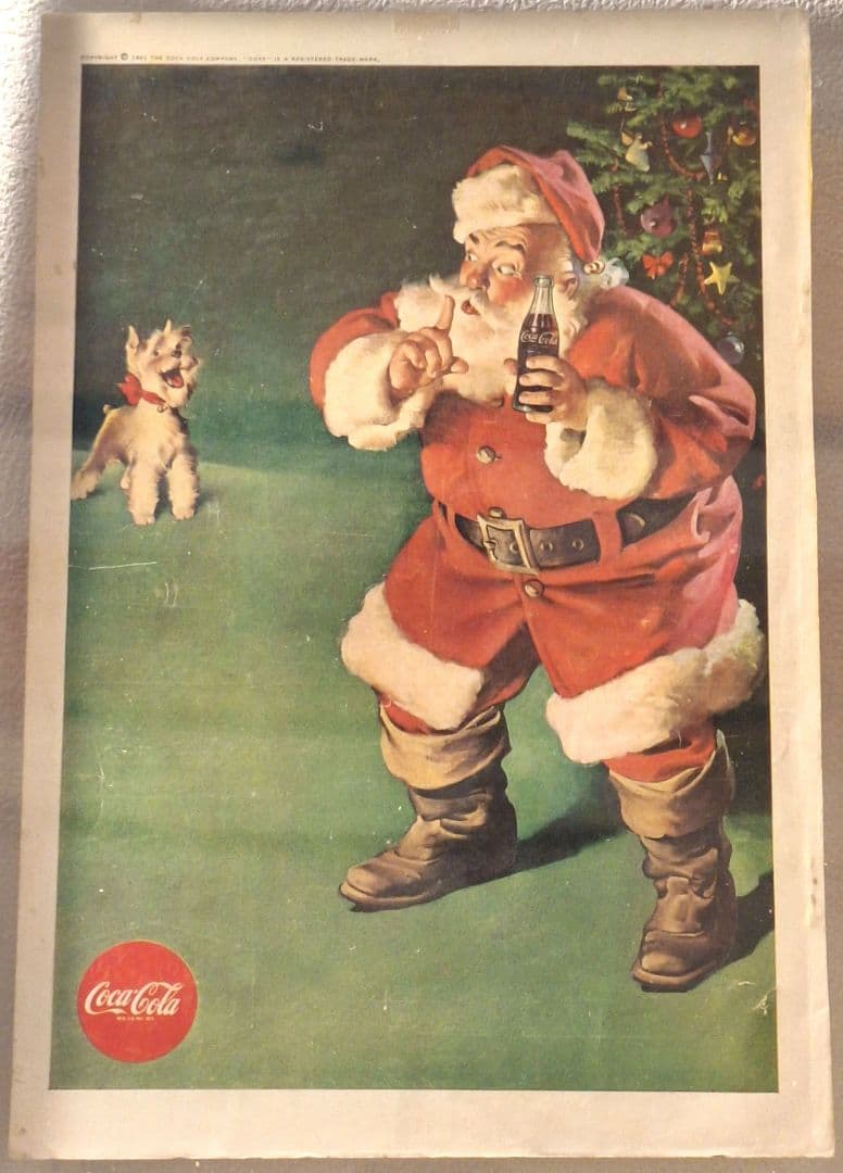 【額装品】1960年代 当時物 コカ・コーラ ヴィンテージ広告 サンタクロース — image 2