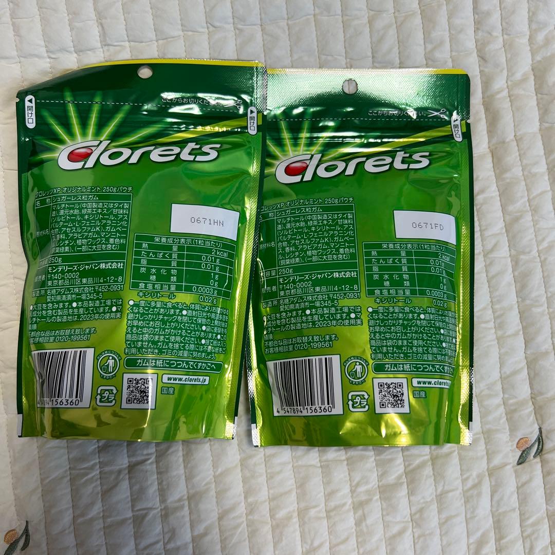 大容量2袋セット！Clorets XP オリジナルミント 250g — image 2