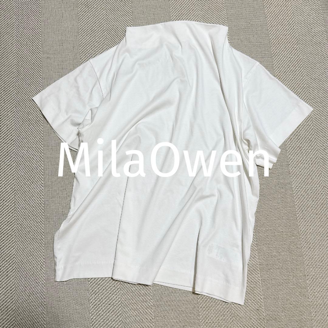 ミラオーウェン　Mila Owen ボートネック 半袖Tシャツ 白0 ハイライン — image 4