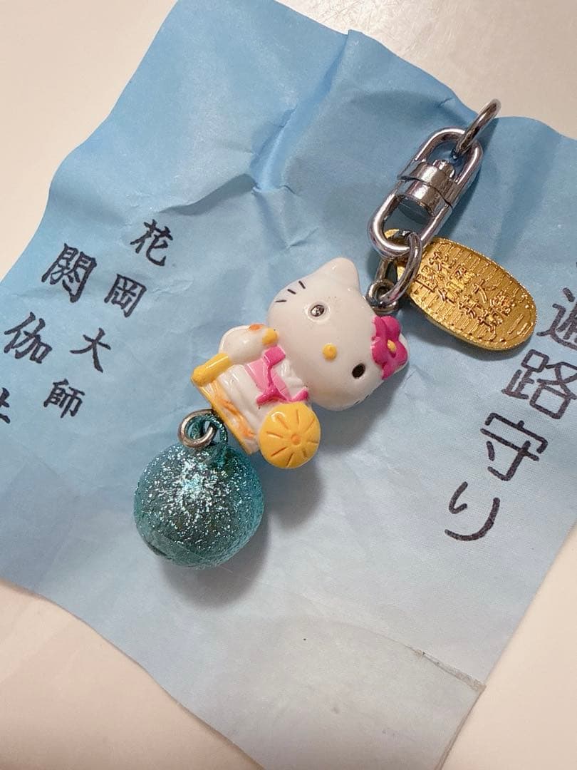 サンリオ　キティ　キーホルダー　ストラップ　お遍路守り　花岡大師 — image 3
