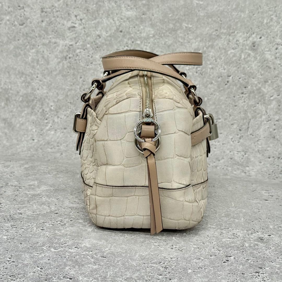 COACH Bag Croc Embossed Leather Boston — image 5