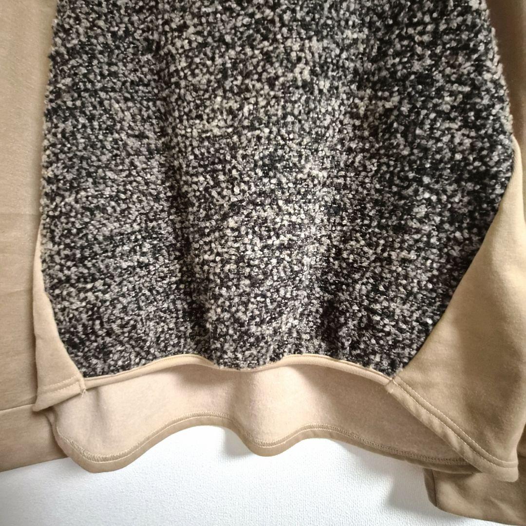 ラフィアブルー ニット オフタートル 長袖 無地 L 茶 ハイネック デイリー — image 3