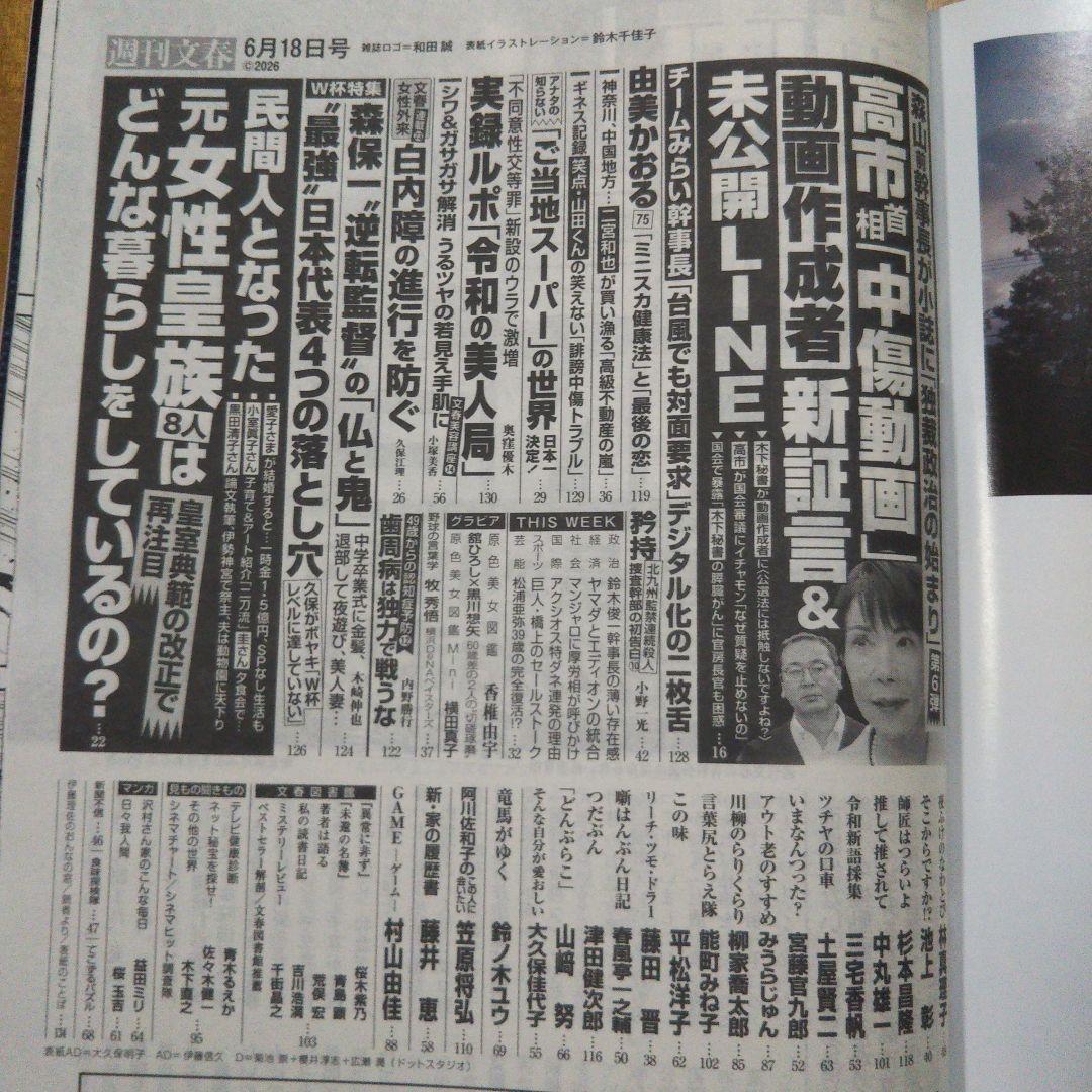 週刊新潮 週刊文春 6月18日号２冊セット — image 3