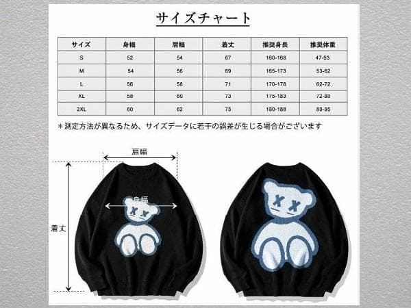 Adigaber セーター メンズ ニット トレーナー 長袖 クルーネック L — image 4