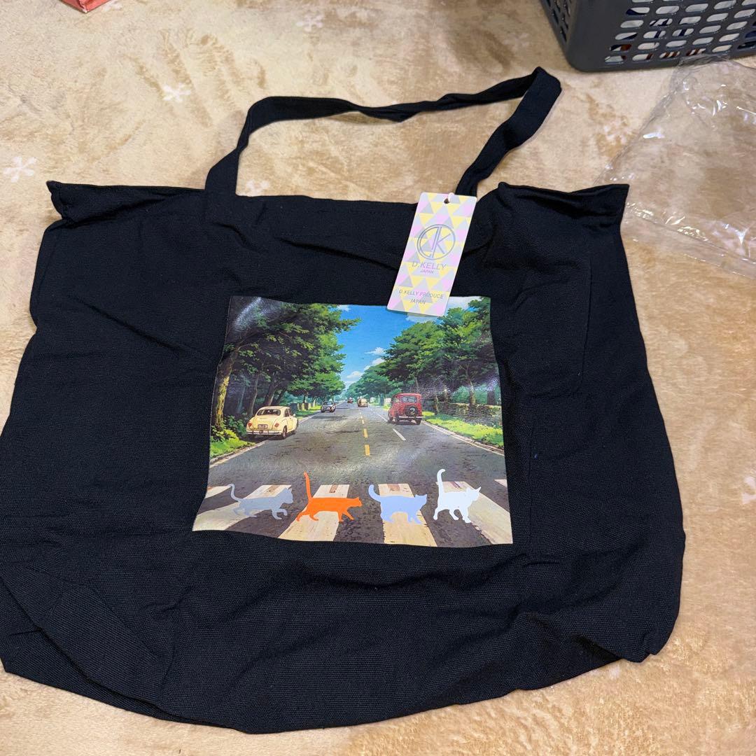 D.KELLY 猫柄 トートバッグ ブラック — image 2