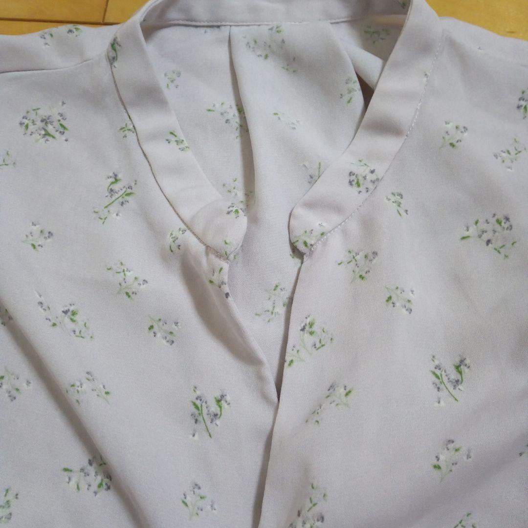 earth music&ecology 花柄 長袖 ブラウス F　くすみピンク — image 3