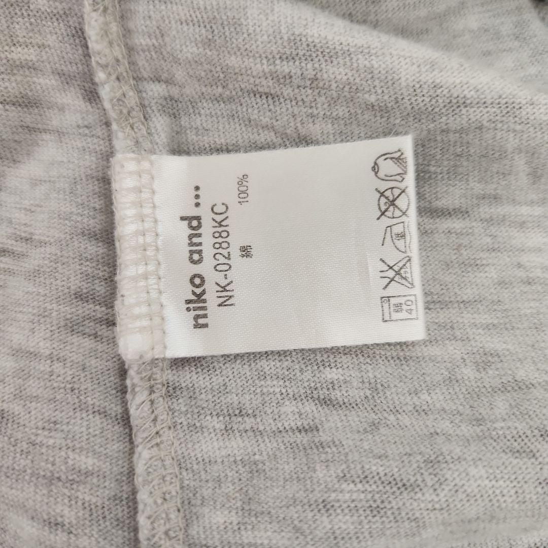 niko and... 半袖 Tシャツ グレー ロゴプリント — image 4