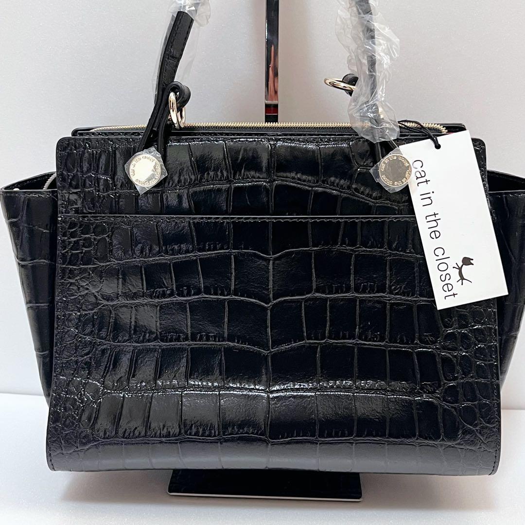 ✨新品✨ cat in the closet ハンドバッグ 2way クロコ押し — image 3