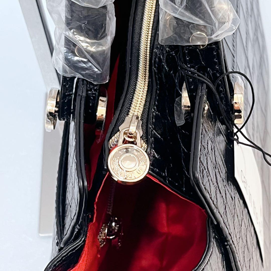 ✨新品✨ cat in the closet ハンドバッグ 2way クロコ押し — image 4