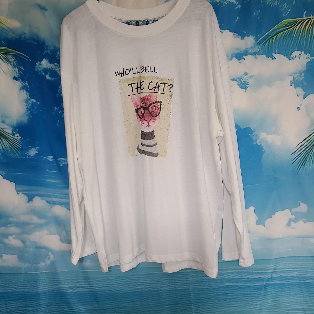 にゃんこのプリント長袖Tシャツ(薄手) — image 2
