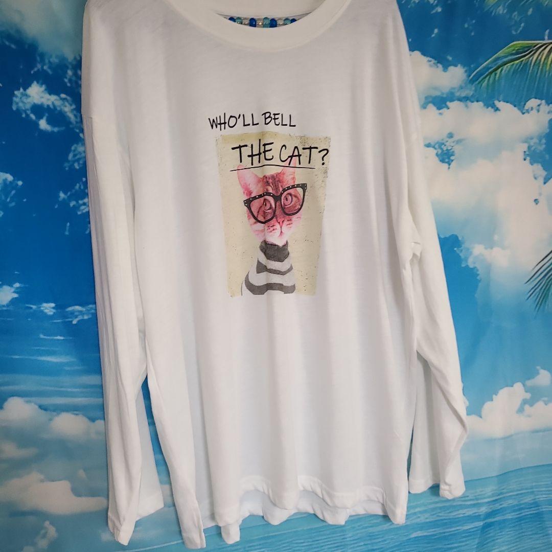 にゃんこのプリント長袖Tシャツ(薄手) — image 4