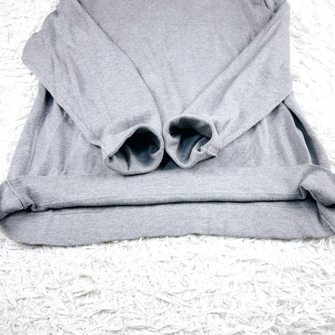 JOHN SMEDLEY ニット　コットン　長袖　クルーネック　ライトグレー　L — image 3