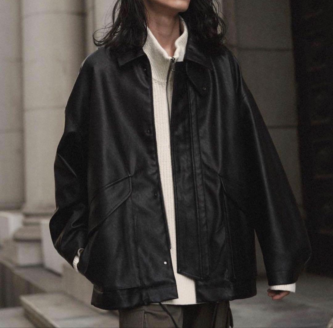 【WYM】 ARTIFICIAL GRAIN MILITARY BLOUSON — image 2