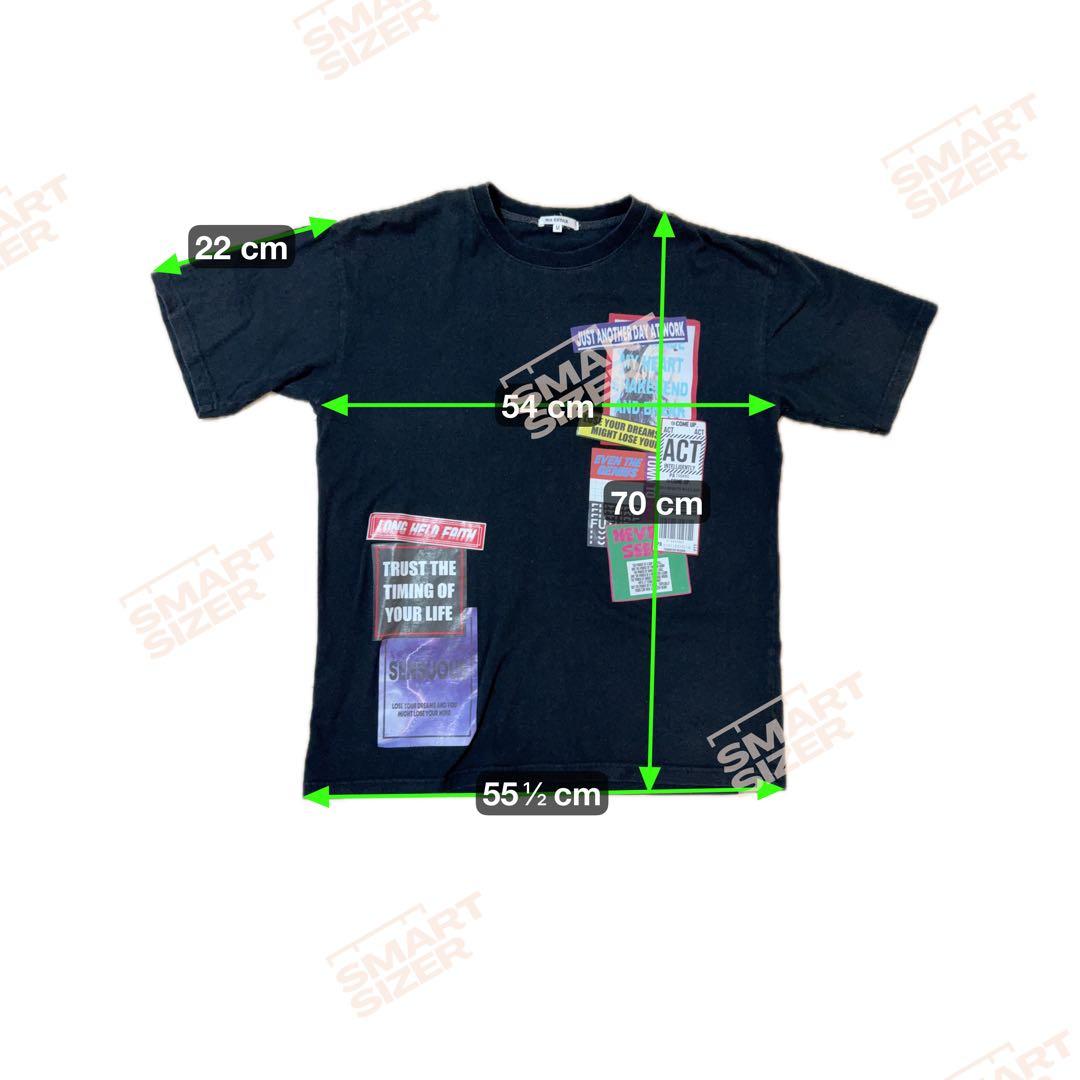 〈採寸あり〉メンズTシャツ　カットソー　プリントあり　ブラック　Mサイズ — image 5