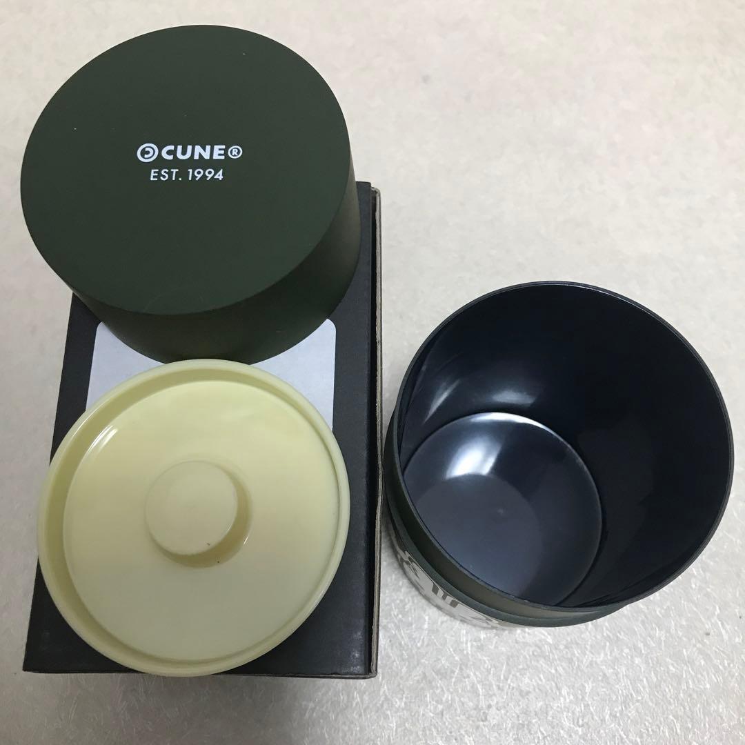 【CUNE】新品箱付 茶筒 うさぎ 猫6匹 ケース 食品入れ オリーブ 日本製 — image 3