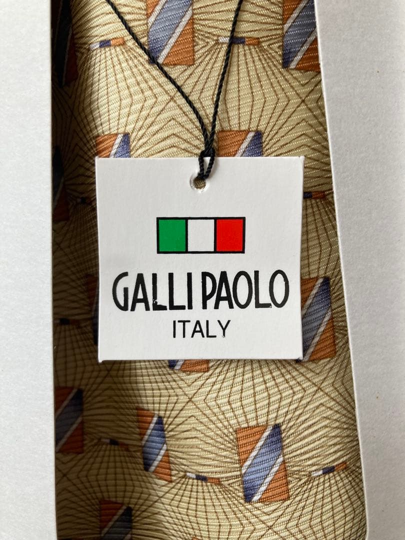 新品未使用　GALLI PAOLO シルクネクタイ ゴールド — image 4