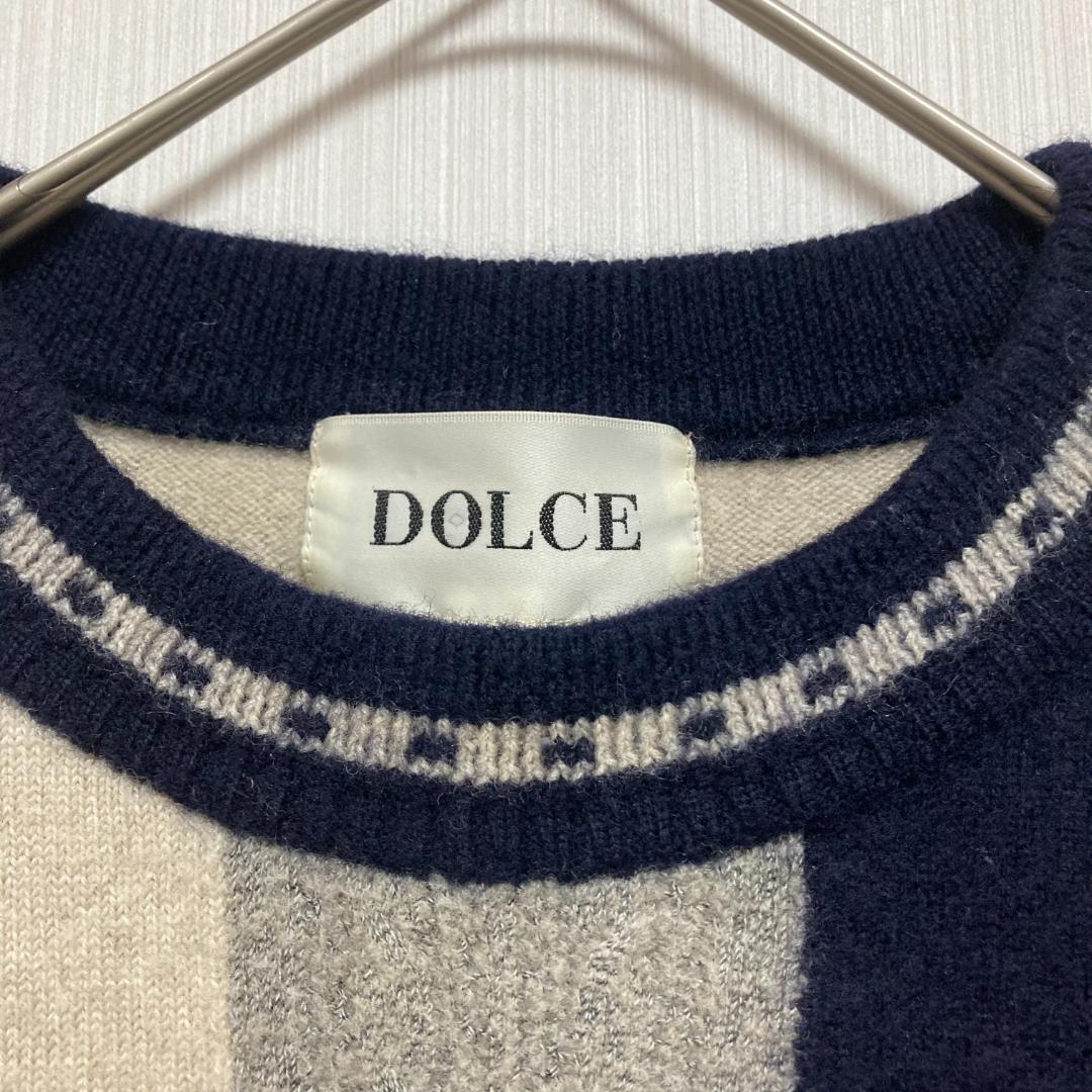 【ドルチェ】DOLCE 長袖ニット 犬刺繍 サイズ50 毛混 日本製ユニセックス — image 4