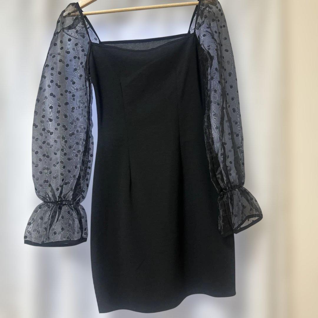 SHEIN シーイン 黒 パーティードレス Sサイズ 透け感 シースルー — image 2