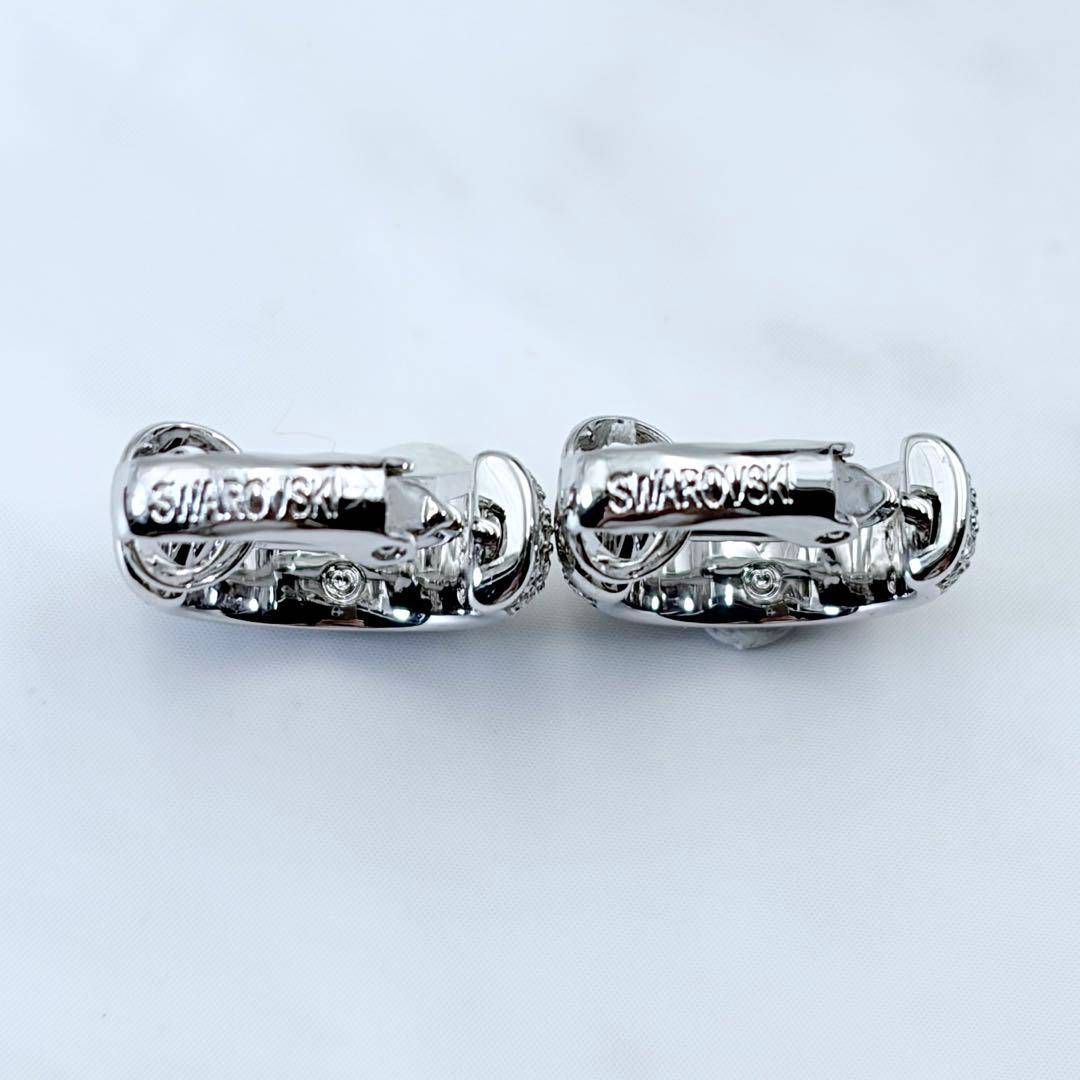 SWAROVSKI イヤリング　シルバー　パヴェ　クリスタル　豪華　大きめ　希少 — image 3