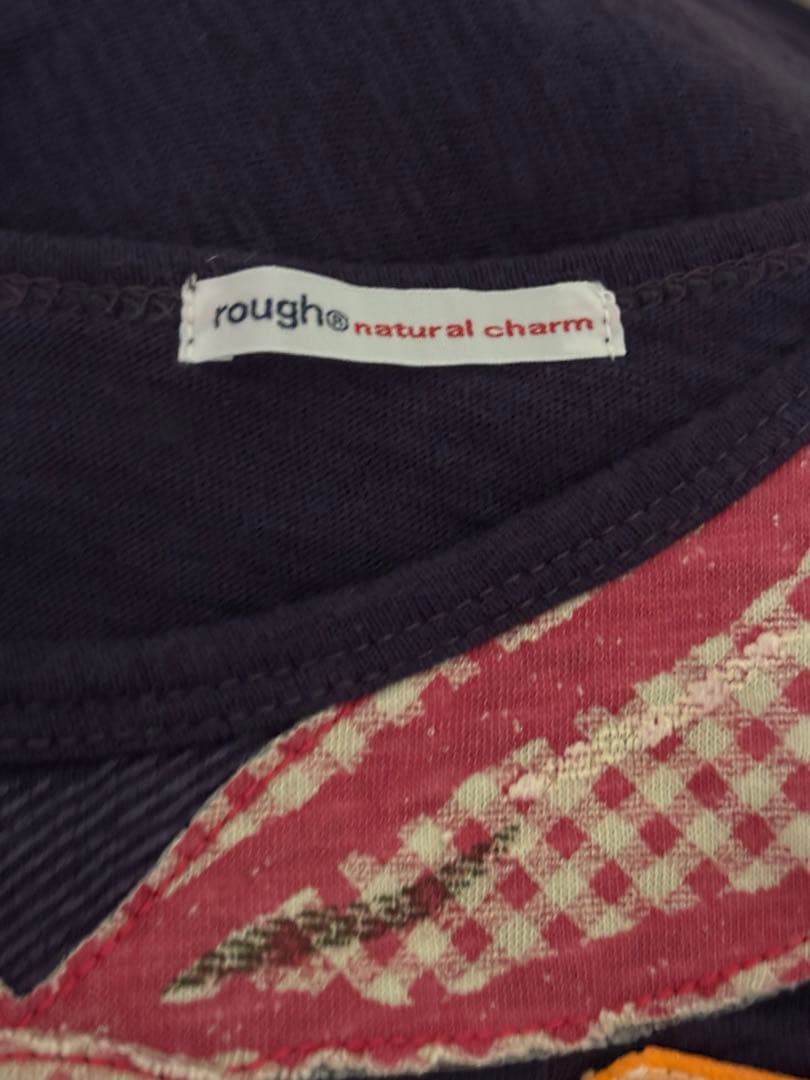 rough ラフ　チュニックカットソー　ワンピース　ネイビー　Freeサイズ — image 3