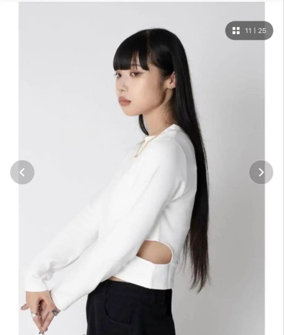 【新品未使用】Adoon plain ウエストカットトップス ホワイト — image 2