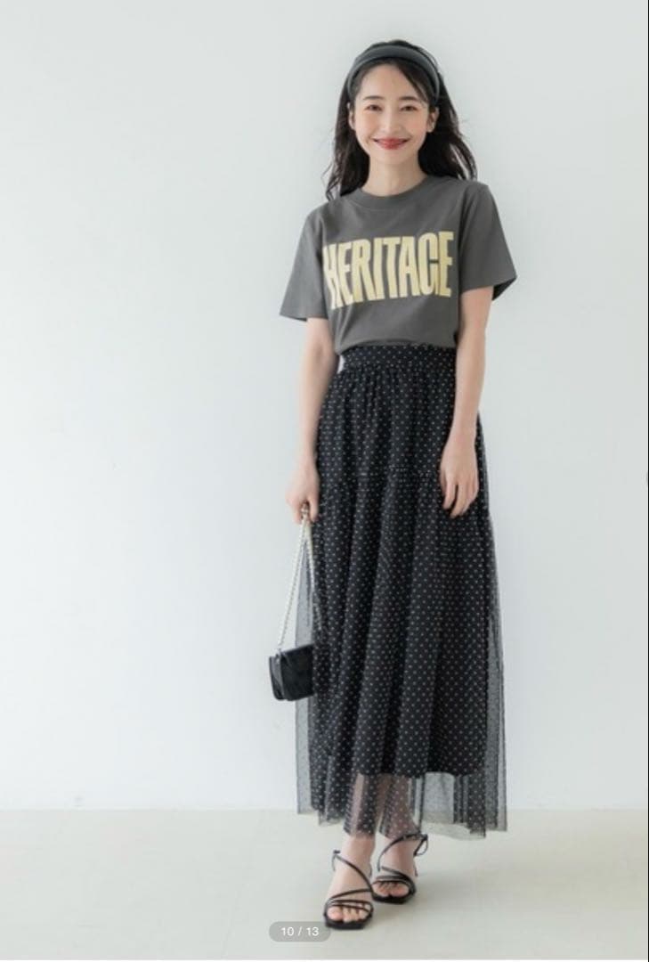coca フロッキープリントTシャツ　グレー — image 2