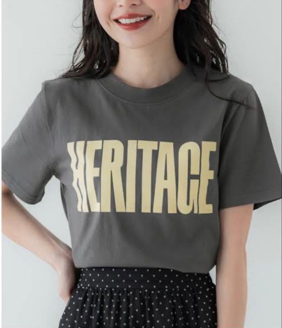 coca フロッキープリントTシャツ　グレー — image 4