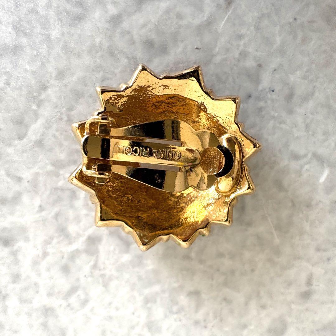 美品⭐︎NINA RICCI ニナリッチイヤリング ゴールドカラー フラワー — image 3