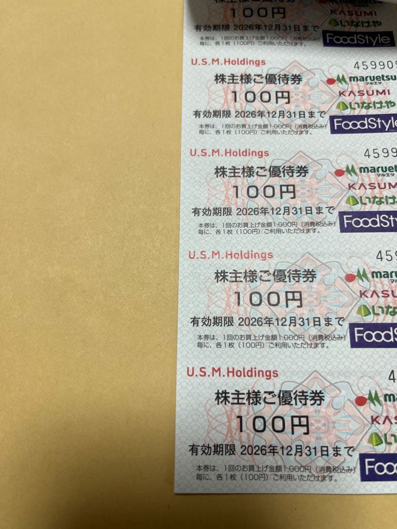 U.S.M.Holdings 株主様ご優待券 3,000円分 — image 2