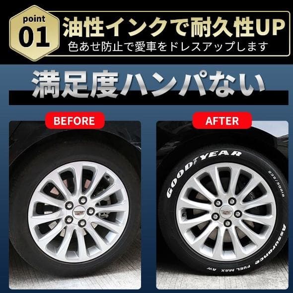 【12本セット】ホワイトレター ペン タイヤマーカー タイヤペイント カスタム — image 2