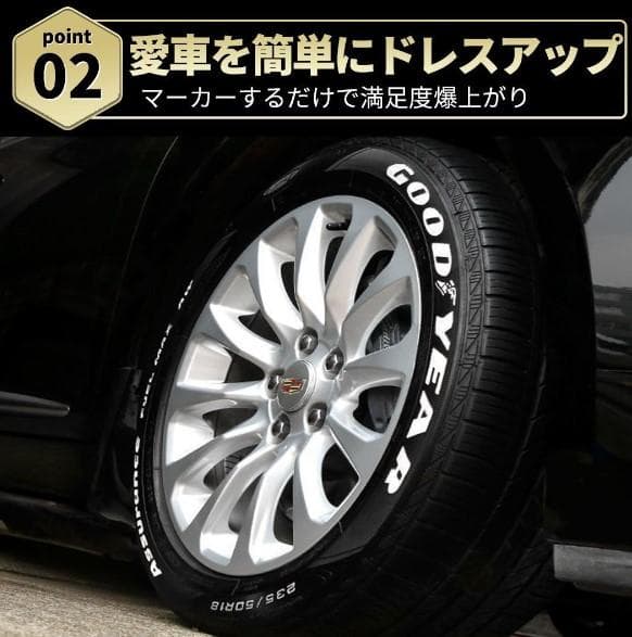 【12本セット】ホワイトレター ペン タイヤマーカー タイヤペイント カスタム — image 3