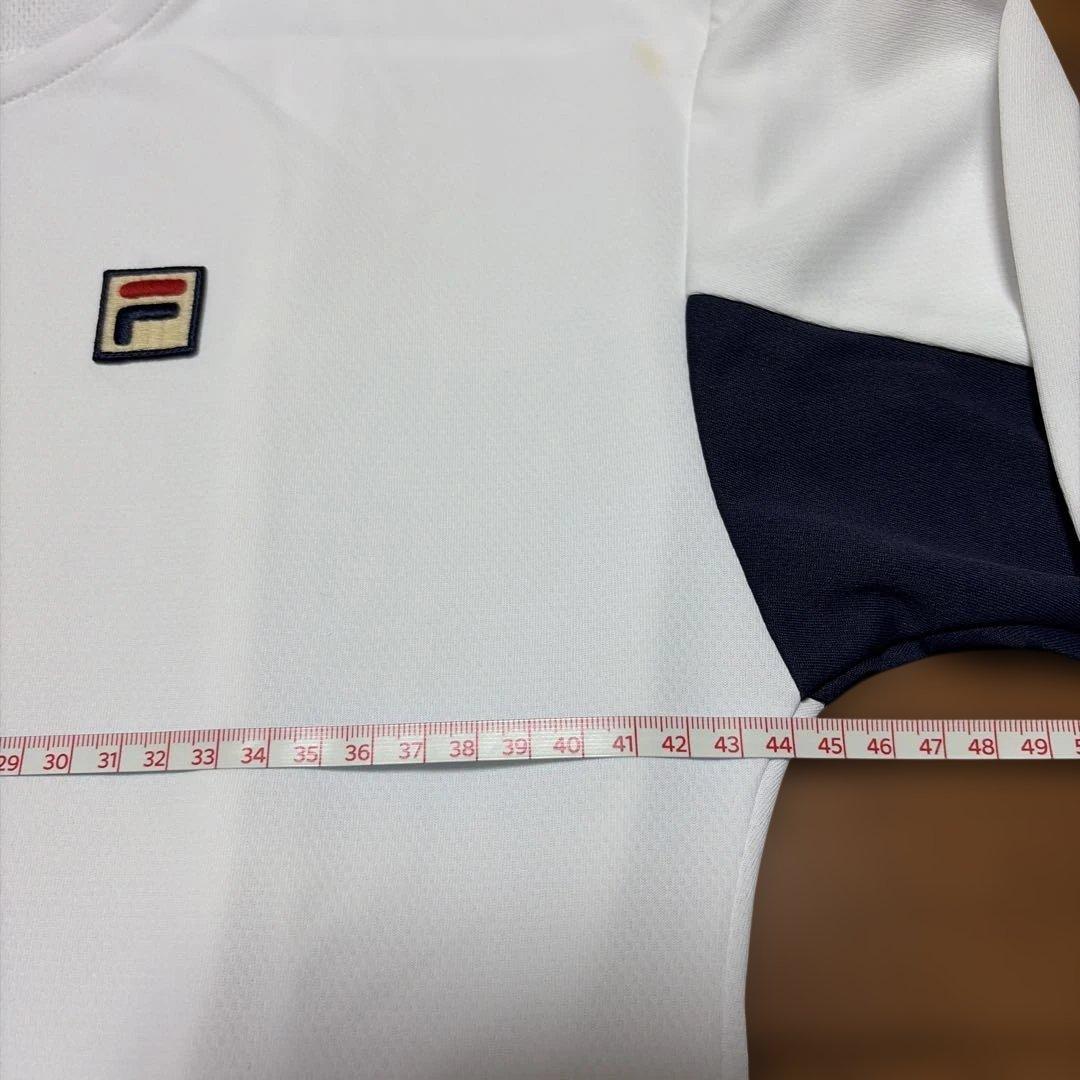 FILA ホワイト ネイビー Tシャツ S — image 5