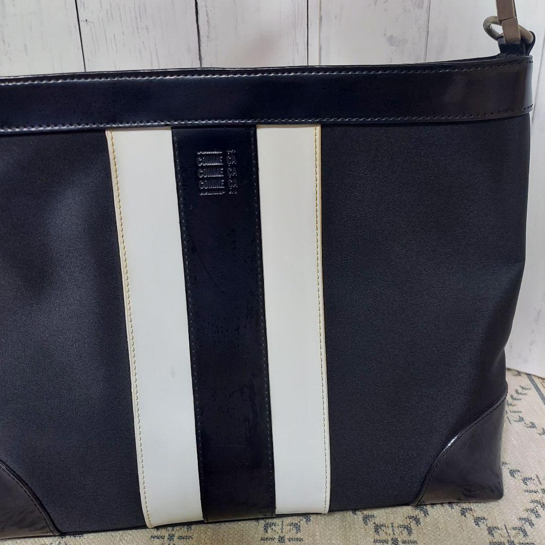 【美品】COMME CA トートバッグ ブラック ホワイト コムサ — image 5