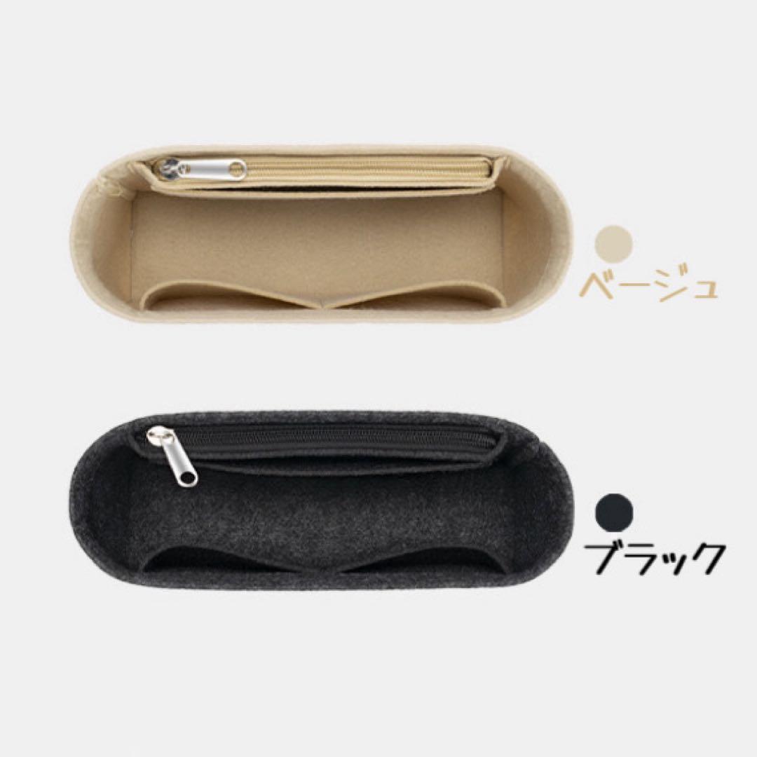 ケリーインナーバッグ 28 ベージュ バッグインバッグ 仕切り フェルト 軽量 — image 5