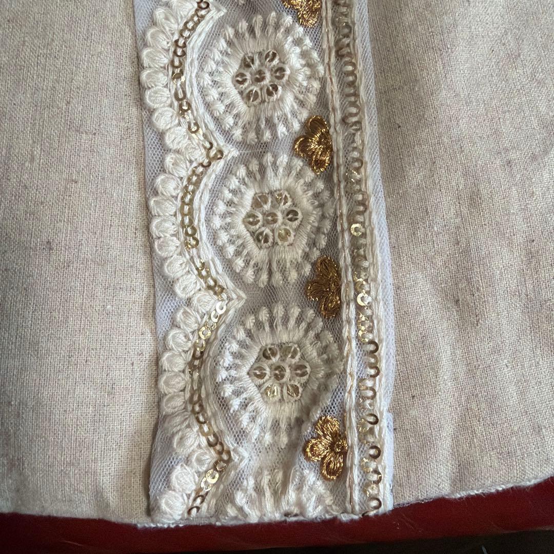 花柄刺繍 チュールレースバッグ — image 3