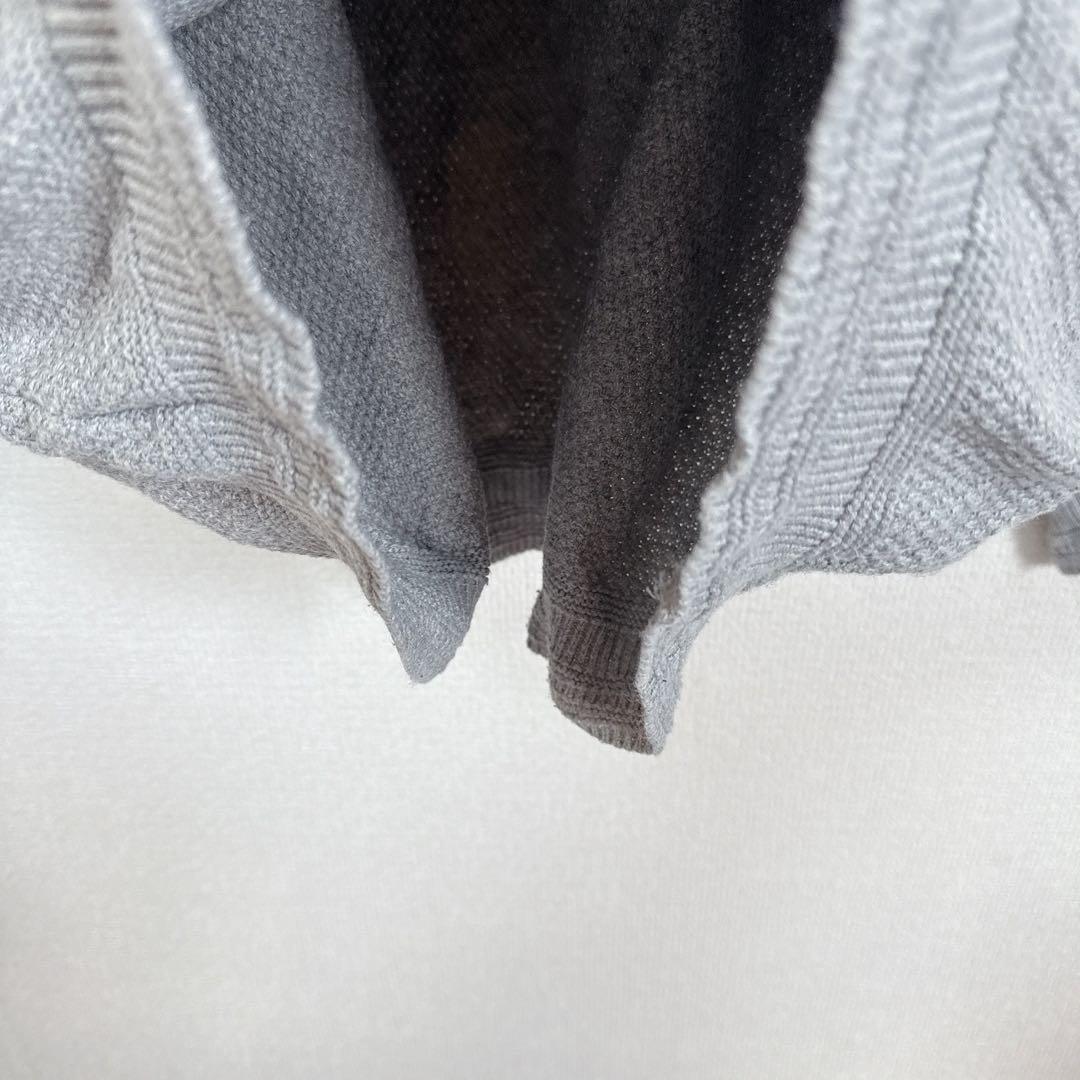 【ISLAND KNIT WORKS】　ワッフルニットプルオーバー　メンズ　灰色 — image 5