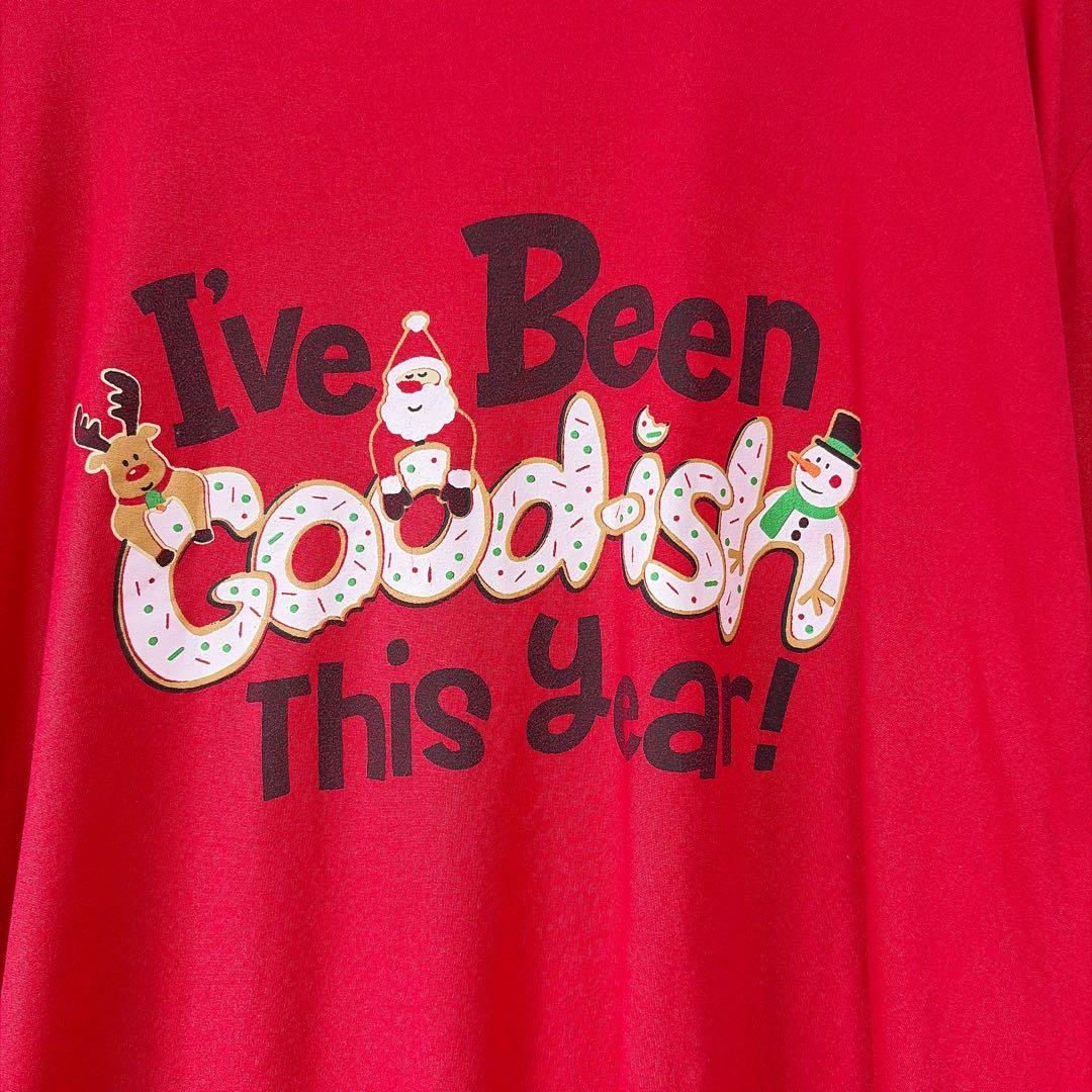アマンダビー クリスマス ドーナツ柄 チュニック クルーネック 七分袖 L 赤 — image 4