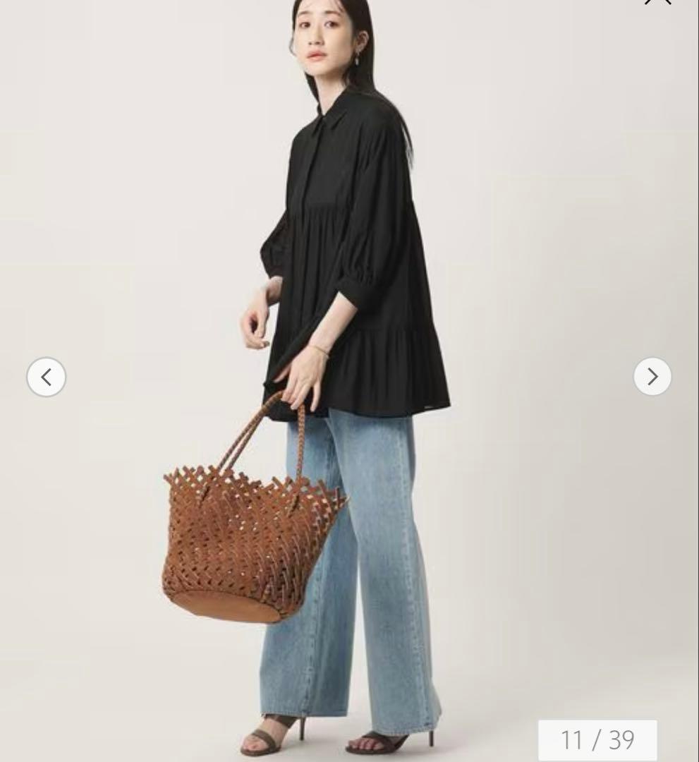 ☆UNITED ARROWS☆ボイル ティアード チュニック☆ブラック☆フリー — image 4