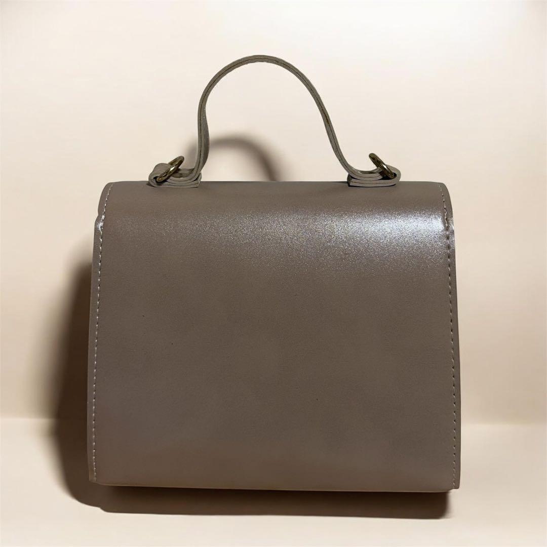 2way ハンドバッグ ショルダー　グレージュ — image 4