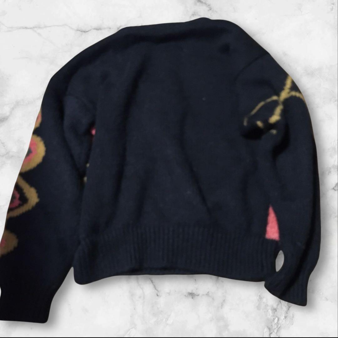 ④DOLCE ニット 厚手セーター Lサイズ マルチカラー　ワールド — image 4