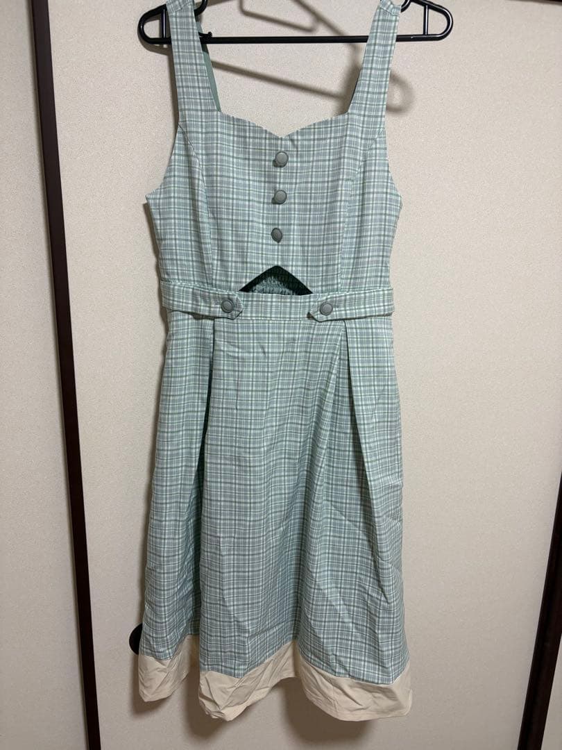 Fint フィントグリーンチェック キャミワンピース — image 3