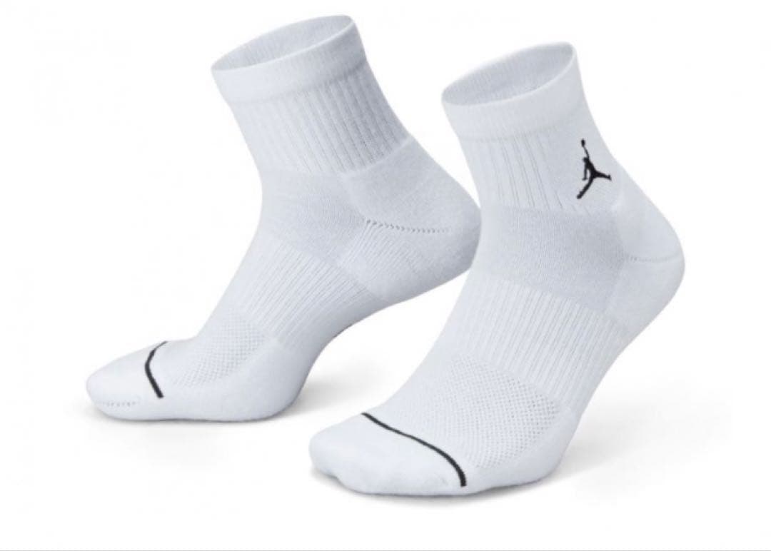 大特価！ JORDAN ジョーダン 3足組 ホワイト ソックス 靴下 — image 2